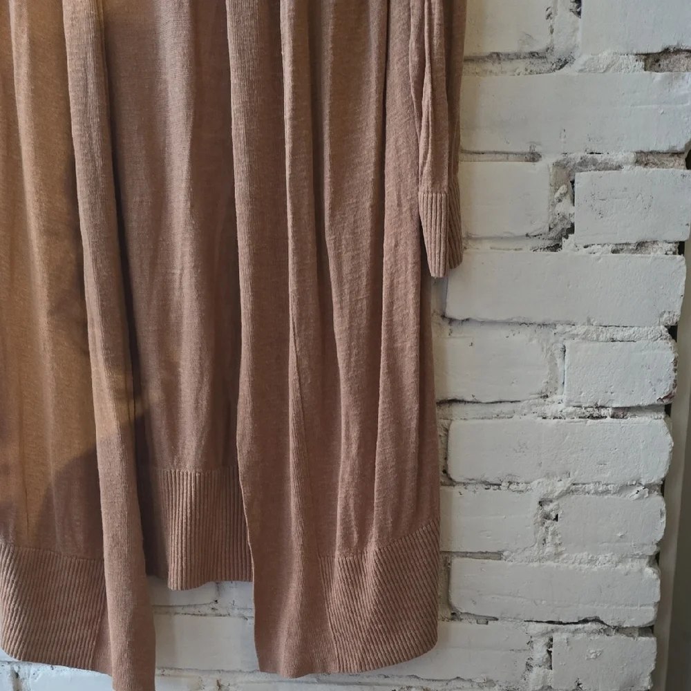 Banana Republic Camel Open-Front Long Cardigan - Picture 3 of 5
